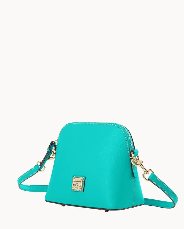 Saffiano Domed Crossbody Mint Women Dooney and Bourke Crossbodies Saffiano Domed Crossbody Mint Women Dooney and Bourke Crossbodies
