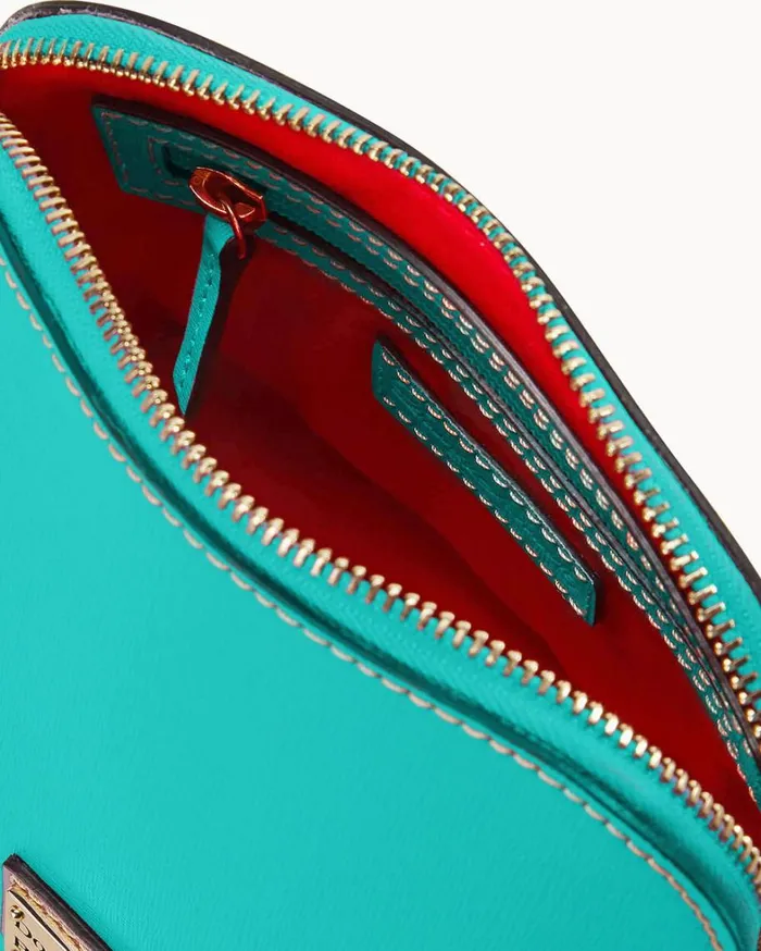 Saffiano Domed Crossbody Mint Women Dooney and Bourke Crossbodies Saffiano Domed Crossbody Mint Women Dooney and Bourke Crossbodies
