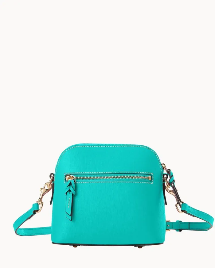 Saffiano Domed Crossbody Mint Women Dooney and Bourke Crossbodies Saffiano Domed Crossbody Mint Women Dooney and Bourke Crossbodies