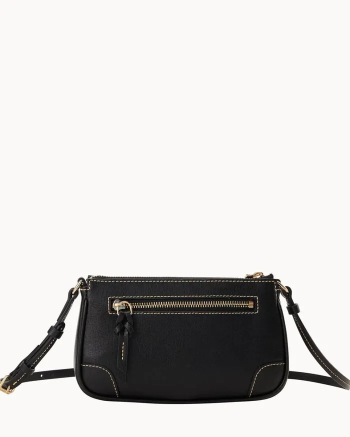Saffiano Slim Crossbody Black Women Dooney and Bourke Crossbodies Saffiano Slim Crossbody Black Women Dooney and Bourke Crossbodies