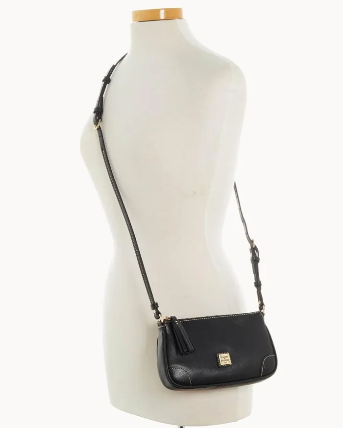 Saffiano Slim Crossbody Black Women Dooney and Bourke Crossbodies Saffiano Slim Crossbody Black Women Dooney and Bourke Crossbodies