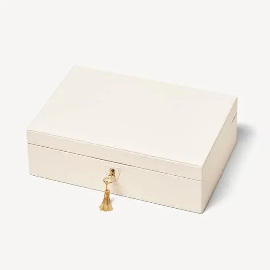 Savoy Jewellery Box Ivory Pebble Women Aspinal Of London Jewellery Boxes