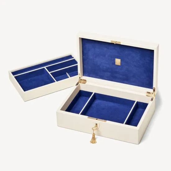 Savoy Jewellery Box Ivory Pebble Women Aspinal Of London Jewellery Boxes