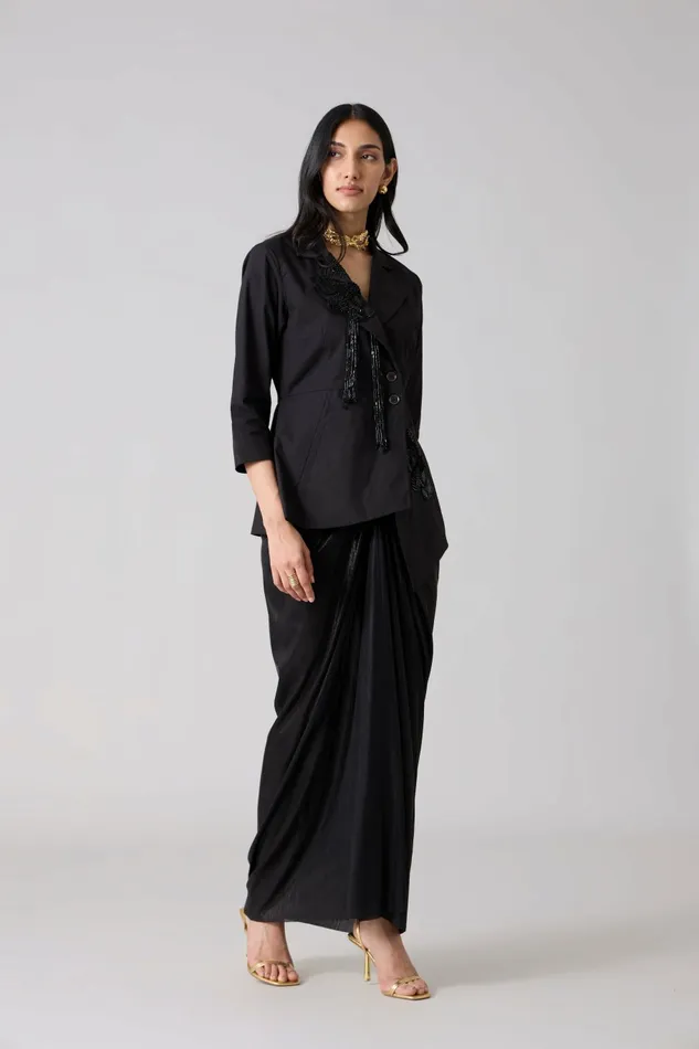 Scarlet Sage Bottoms Antonia Skirt 8211 Metallic Black 8211 Women
