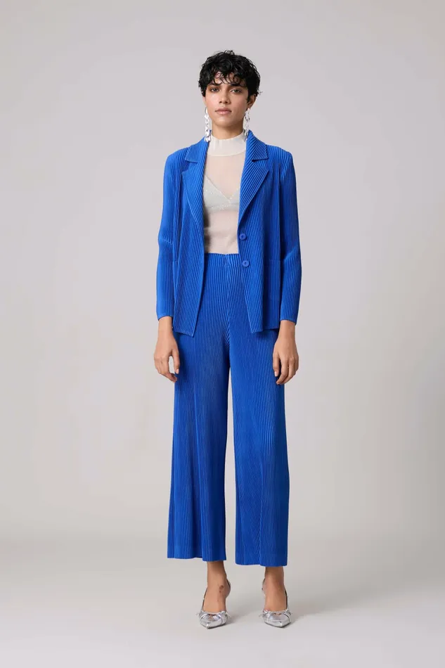 Scarlet Sage CoOrd Sets Antonia Blazer Set 8211 Azure Blue 8211 Women