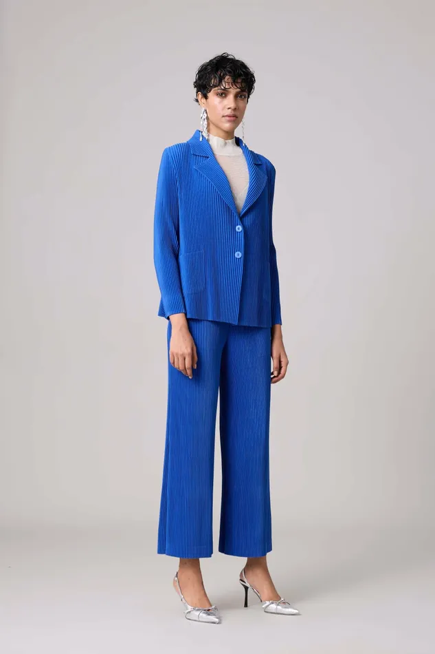 Scarlet Sage CoOrd Sets Antonia Blazer Set 8211 Azure Blue 8211 Women