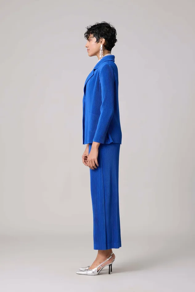 Scarlet Sage CoOrd Sets Antonia Blazer Set 8211 Azure Blue 8211 Women