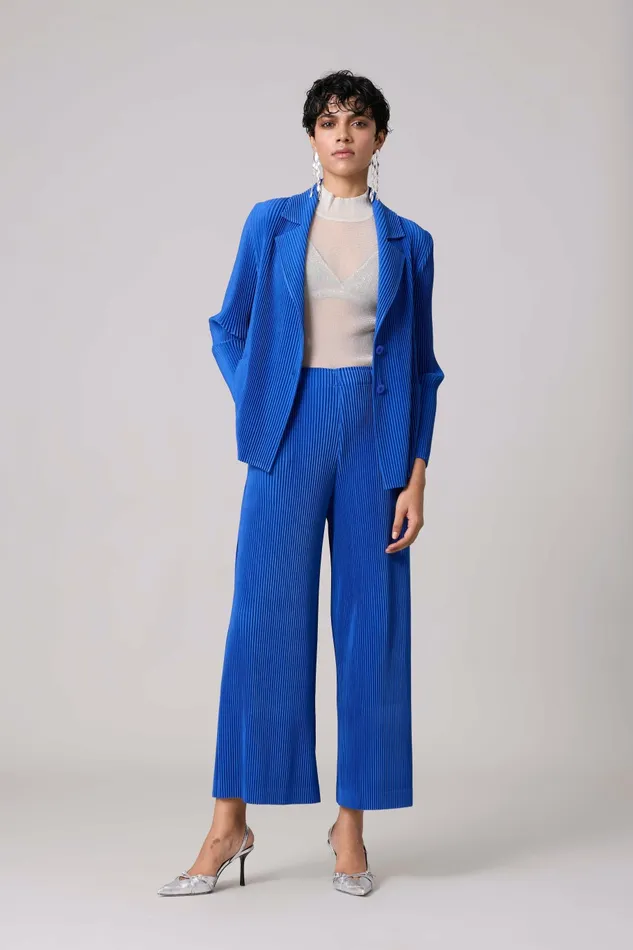 Scarlet Sage CoOrd Sets Antonia Blazer Set 8211 Azure Blue 8211 Women