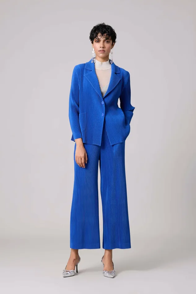Scarlet Sage CoOrd Sets Antonia Blazer Set 8211 Azure Blue 8211 Women