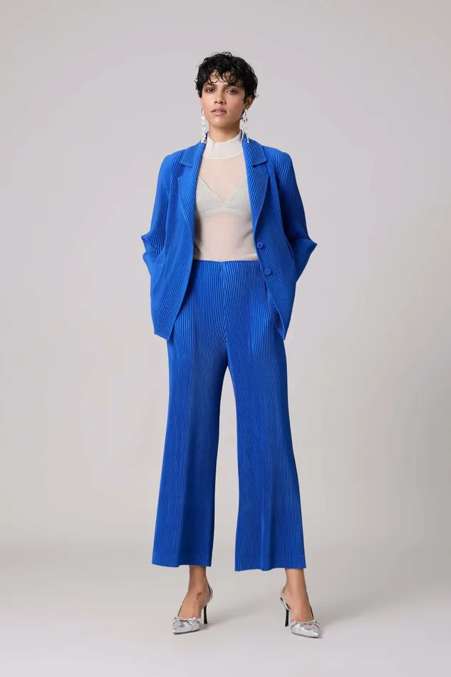 Scarlet Sage CoOrd Sets Antonia Blazer Set 8211 Azure Blue 8211 Women