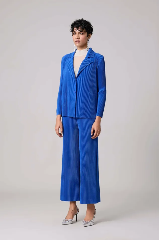 Scarlet Sage CoOrd Sets Antonia Blazer Set 8211 Azure Blue 8211 Women