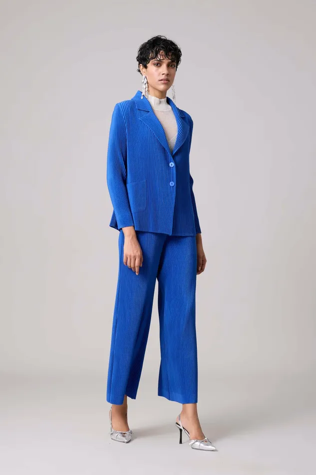 Scarlet Sage CoOrd Sets Antonia Blazer Set 8211 Azure Blue 8211 Women