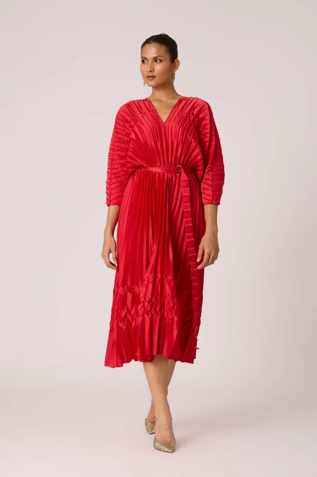 Scarlet Sage Dresses Adeline Maxi Satin Dress 8211 Red 8211 Women