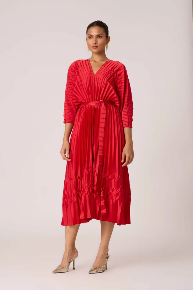 Scarlet Sage Dresses Adeline Maxi Satin Dress 8211 Red 8211 Women
