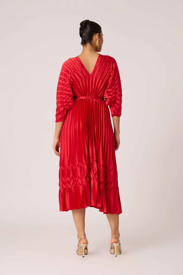 Scarlet Sage Dresses Adeline Maxi Satin Dress 8211 Red 8211 Women