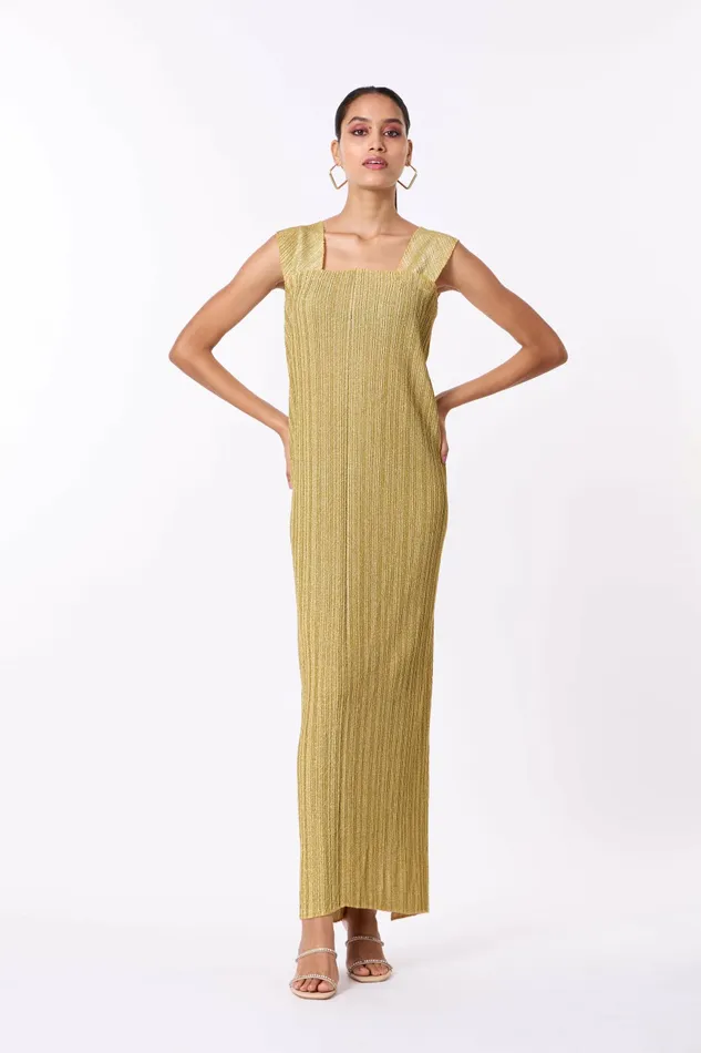 Scarlet Sage Dresses Kallista Cape Gown 8211 Gold 8211 Women