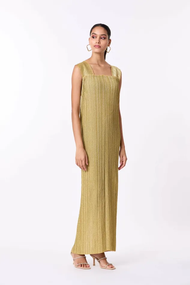 Scarlet Sage Dresses Kallista Cape Gown 8211 Gold 8211 Women