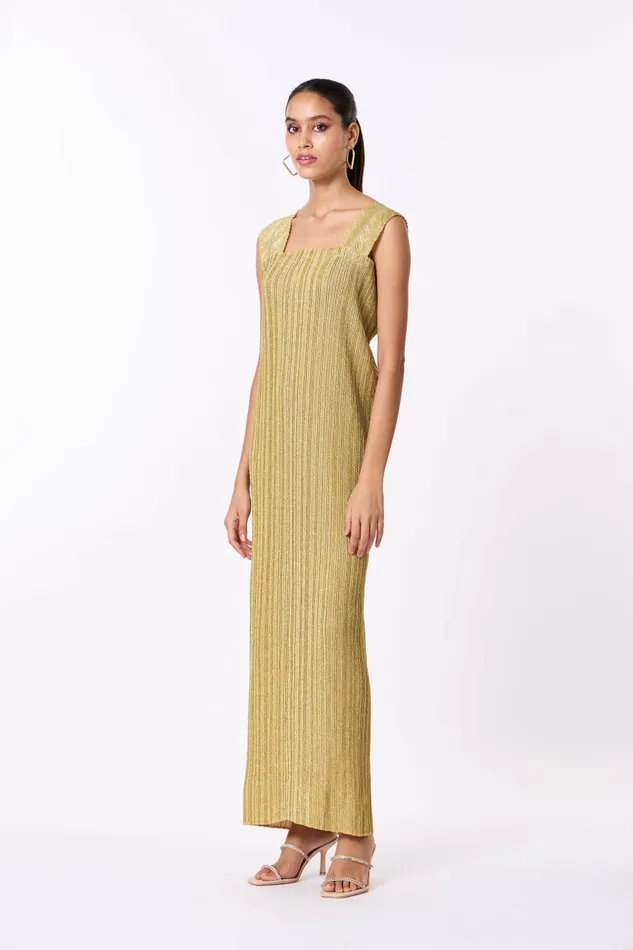 Scarlet Sage Dresses Kallista Cape Gown 8211 Gold 8211 Women