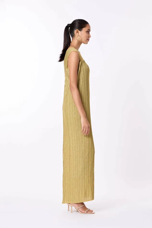 Scarlet Sage Dresses Kallista Cape Gown 8211 Gold 8211 Women