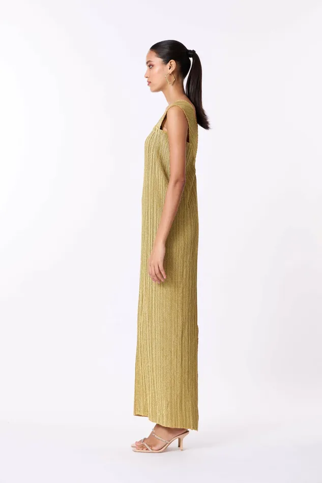 Scarlet Sage Dresses Kallista Cape Gown 8211 Gold 8211 Women
