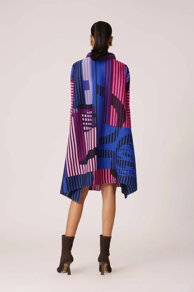 Scarlet Sage Dresses Rory Abstract Print Dress 8211 Blue 8211 Women