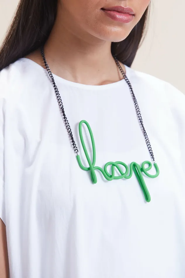Scarlet Sage Samuel Coraux Hope Necklace Short 8211 Green 8211 Women