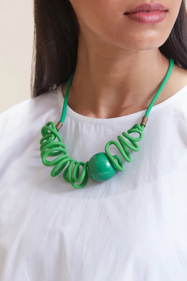 Scarlet Sage Samuel Coraux Pool Necklace 8211 Green 8211 Women
