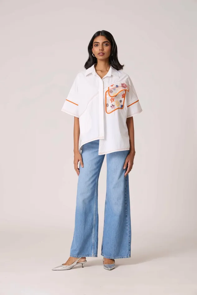 Scarlet Sage Tops Andrea Shirt 8211 Bright White 8211 Women