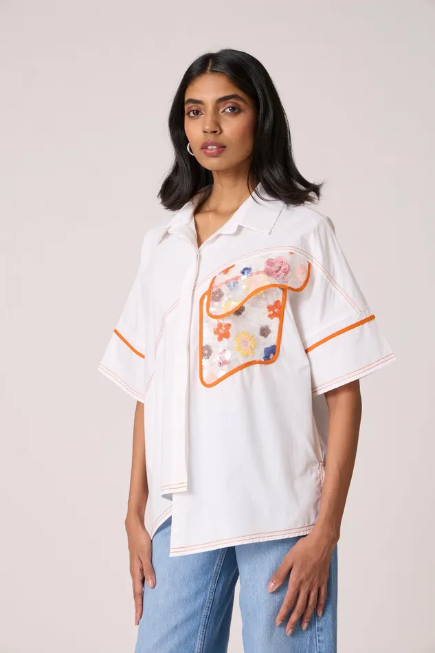 Scarlet Sage Tops Andrea Shirt 8211 Bright White 8211 Women