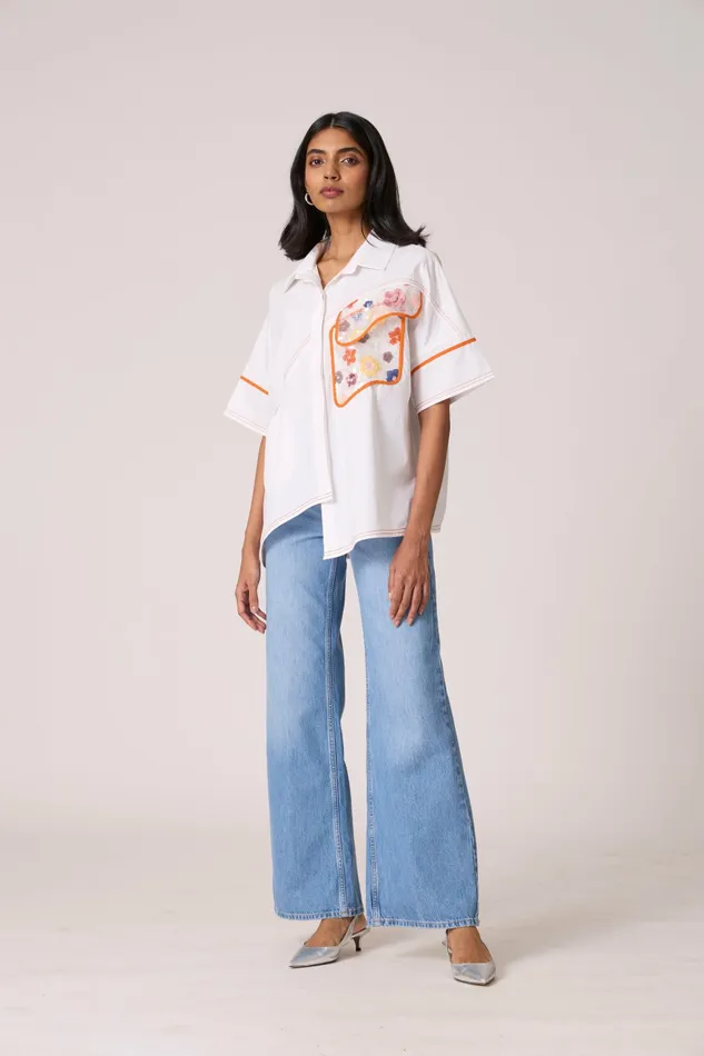 Scarlet Sage Tops Andrea Shirt 8211 Bright White 8211 Women