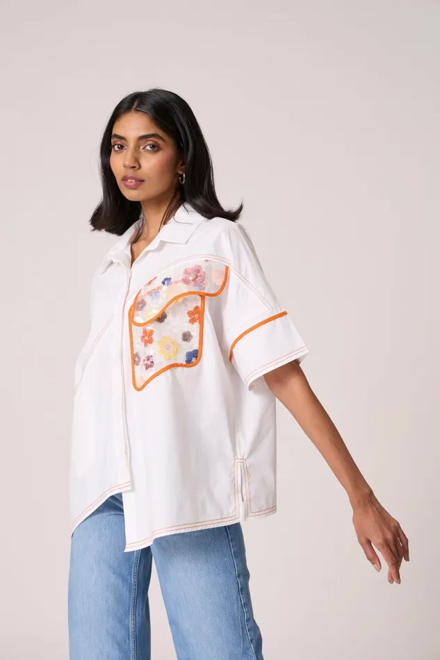Scarlet Sage Tops Andrea Shirt 8211 Bright White 8211 Women