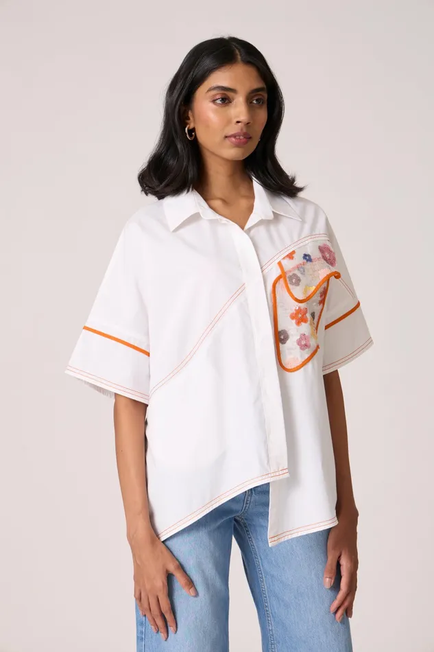 Scarlet Sage Tops Andrea Shirt 8211 Bright White 8211 Women