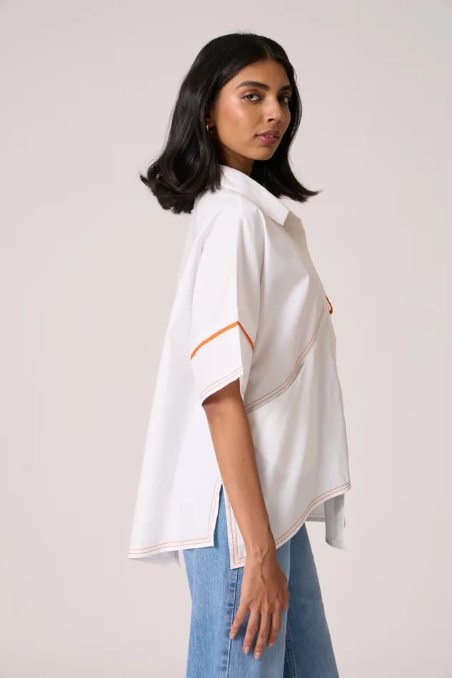 Scarlet Sage Tops Andrea Shirt 8211 Bright White 8211 Women