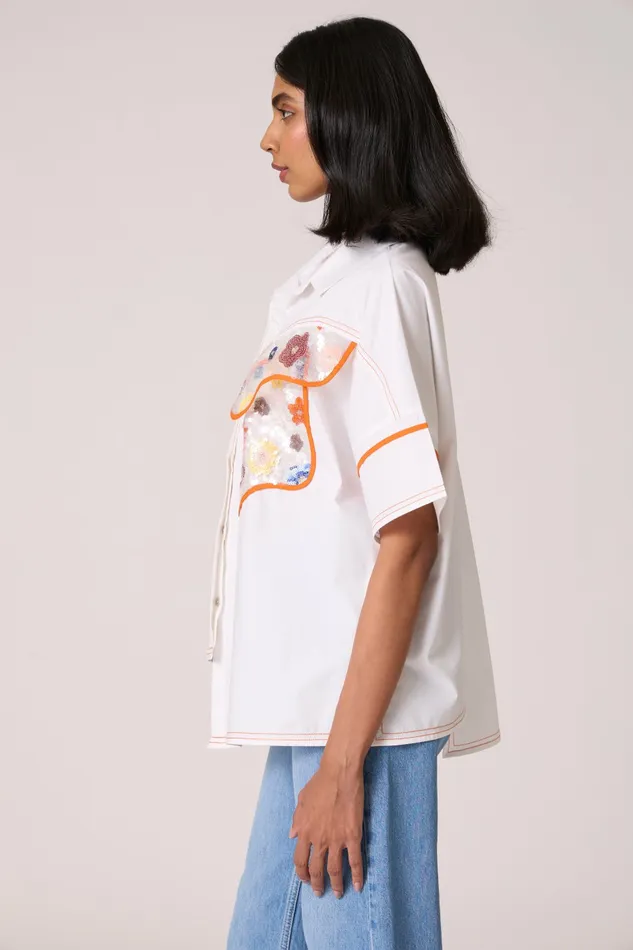 Scarlet Sage Tops Andrea Shirt 8211 Bright White 8211 Women
