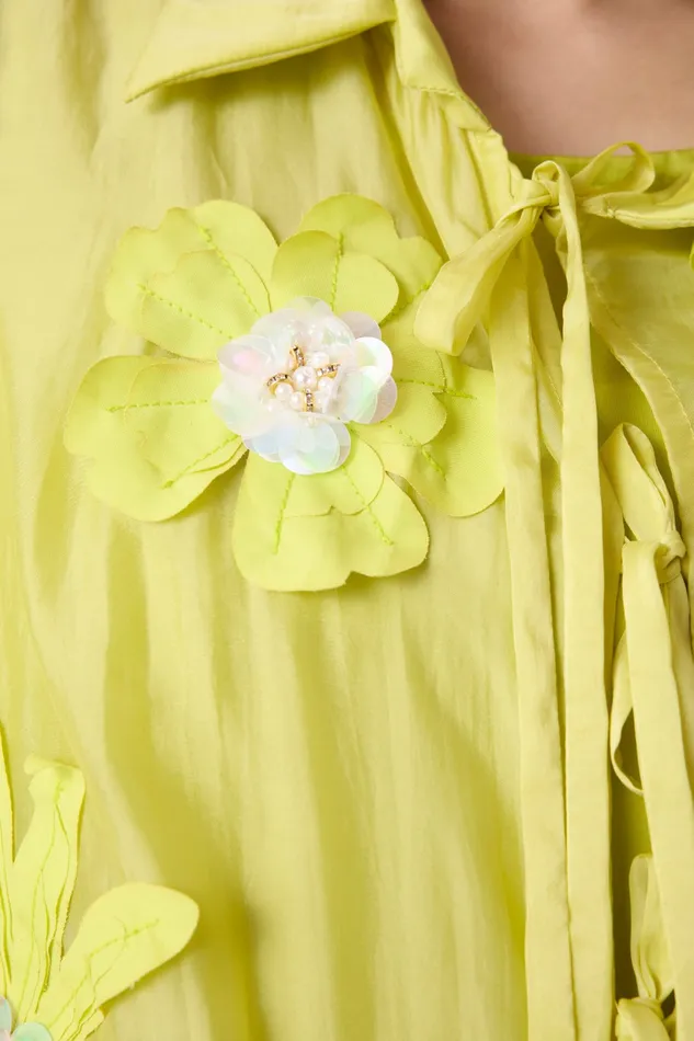 Scarlet Sage Tops Jolie Shirt 8211 Lime Organza 8211 Women