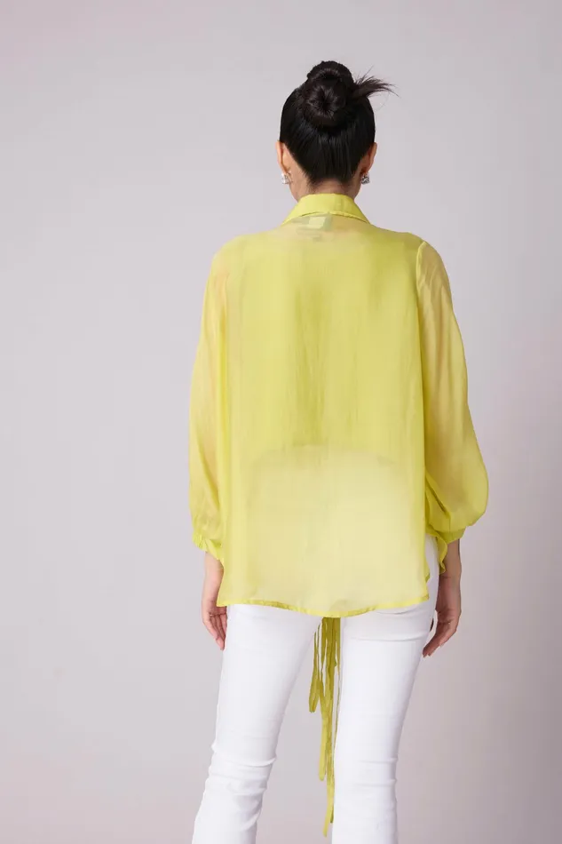 Scarlet Sage Tops Jolie Shirt 8211 Lime Organza 8211 Women