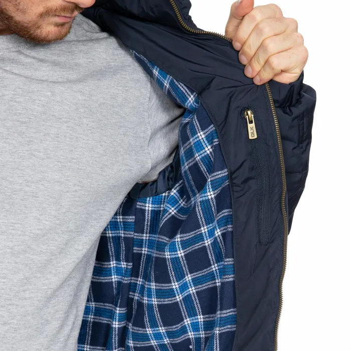 Scenery DLX Hooded Down Jacket Navy Men Trespass Padded Jackets