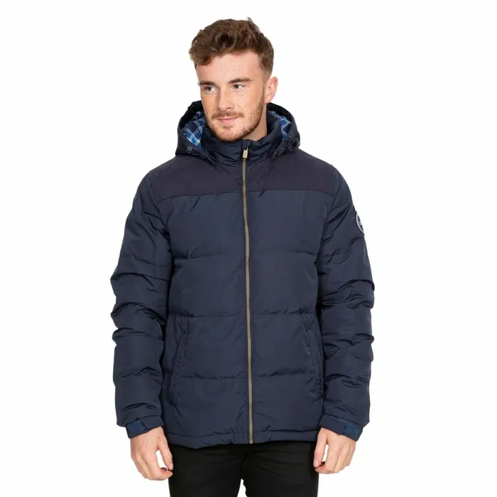 Scenery DLX Hooded Down Jacket Navy Men Trespass Padded Jackets