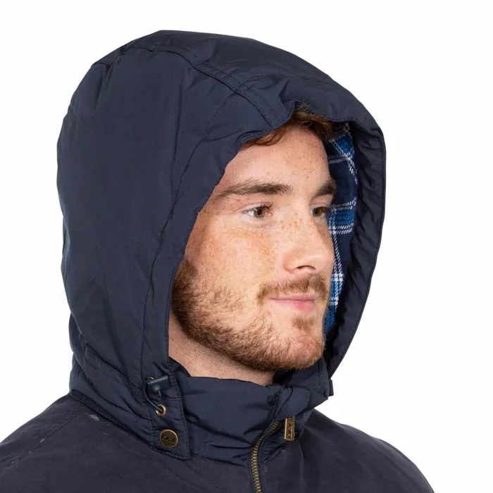 Scenery DLX Hooded Down Jacket Navy Men Trespass Padded Jackets