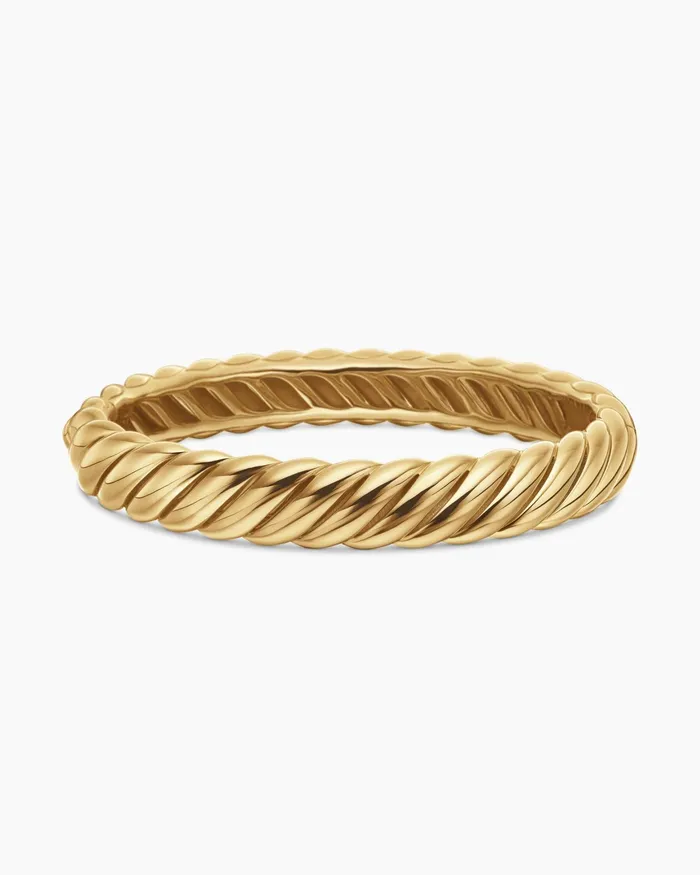 Sculpted Cable Bracelet In 18K Yellow Gold 10mm Women David Yurman Bangle Sculpted Cable Bracelet In 18K Yellow Gold 10mm Women David Yurman Bangle