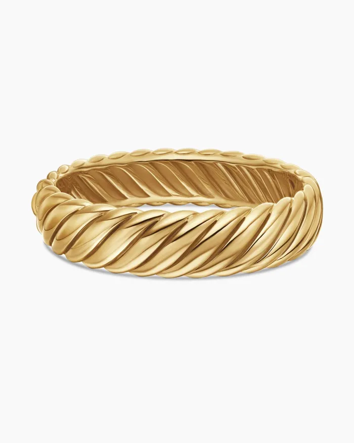 Sculpted Cable Bracelet In 18K Yellow Gold 17mm Women David Yurman Bangle Sculpted Cable Bracelet In 18K Yellow Gold 17mm Women David Yurman Bangle