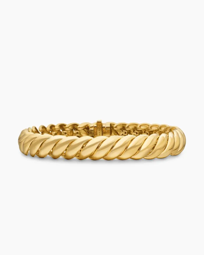 Sculpted Cable Bracelet In 18K Yellow Gold 85mm Women David Yurman Bangle