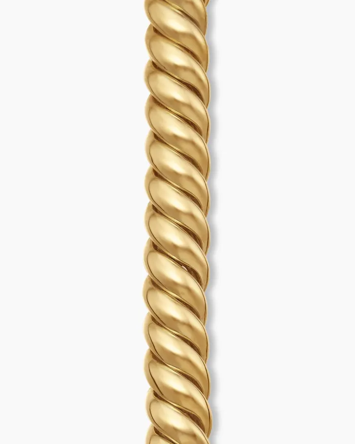 Sculpted Cable Bracelet In 18K Yellow Gold 85mm Women David Yurman Bangle Sculpted Cable Bracelet In 18K Yellow Gold 85mm Women David Yurman Bangle