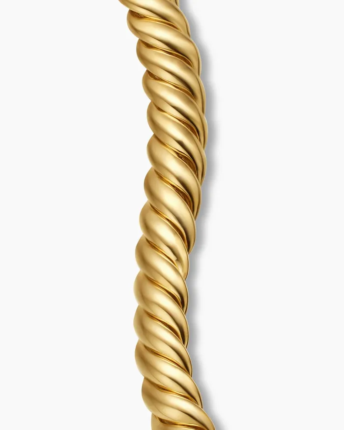 Sculpted Cable Double Wrap Bracelet In 18K Yellow Gold 85mm Women David Yurman Bangle