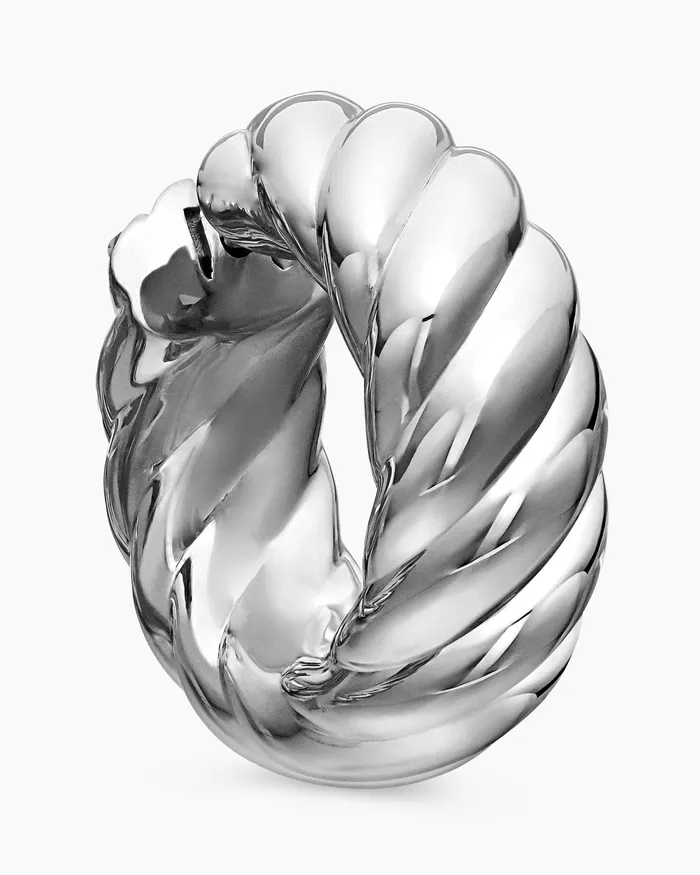 Sculpted Cable Hoop Earrings In Sterling Silver 25mm Women David Yurman Hoop Sculpted Cable Hoop Earrings In Sterling Silver 25mm Women David Yurman Hoop