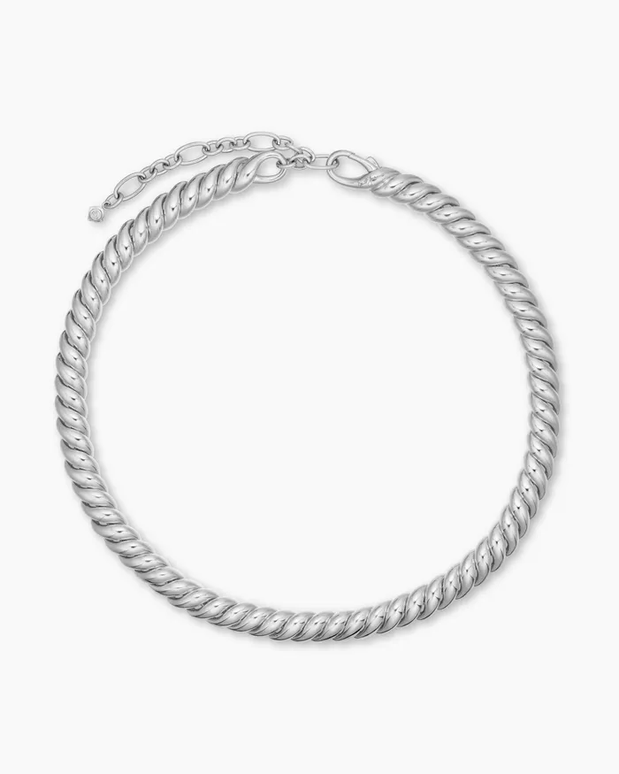 Sculpted Cable Necklace In Sterling Silver 85mm Women David Yurman Statement