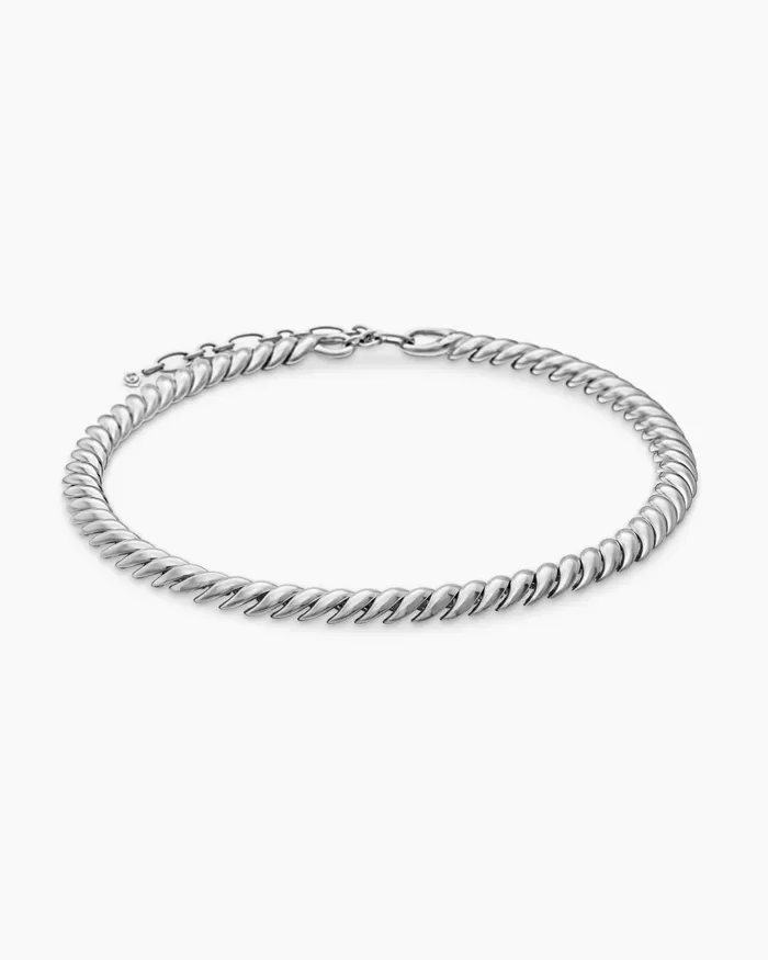 Sculpted Cable Necklace In Sterling Silver 85mm Women David Yurman Statement Sculpted Cable Necklace In Sterling Silver 85mm Women David Yurman Statement