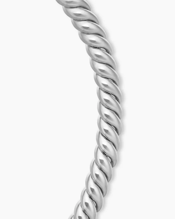 Sculpted Cable Necklace In Sterling Silver 85mm Women David Yurman Statement Sculpted Cable Necklace In Sterling Silver 85mm Women David Yurman Statement