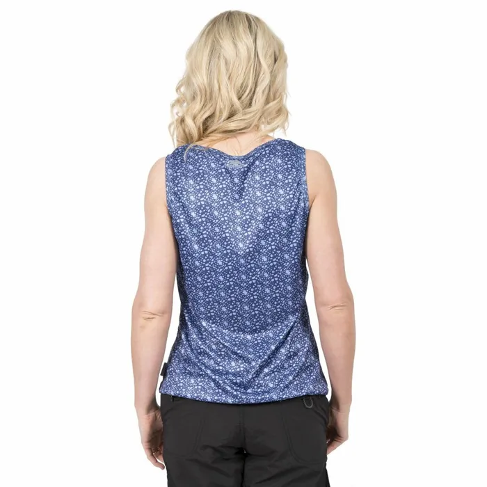 Seeley Sleeveless Active TShirt Airforce Blue Print Women Trespass Gym and Sports Tops Seeley Sleeveless Active TShirt Airforce Blue Print Women Trespass Gym and Sports Tops