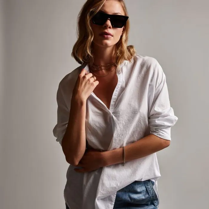 Shirting Women James Perse Bison Tunic White